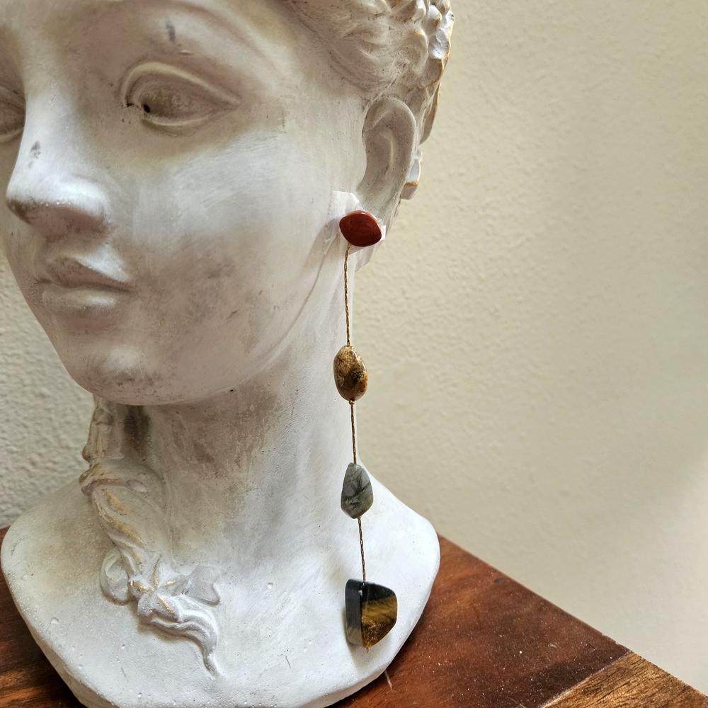 Anthropologie Multicolred Stone Drop Earrings